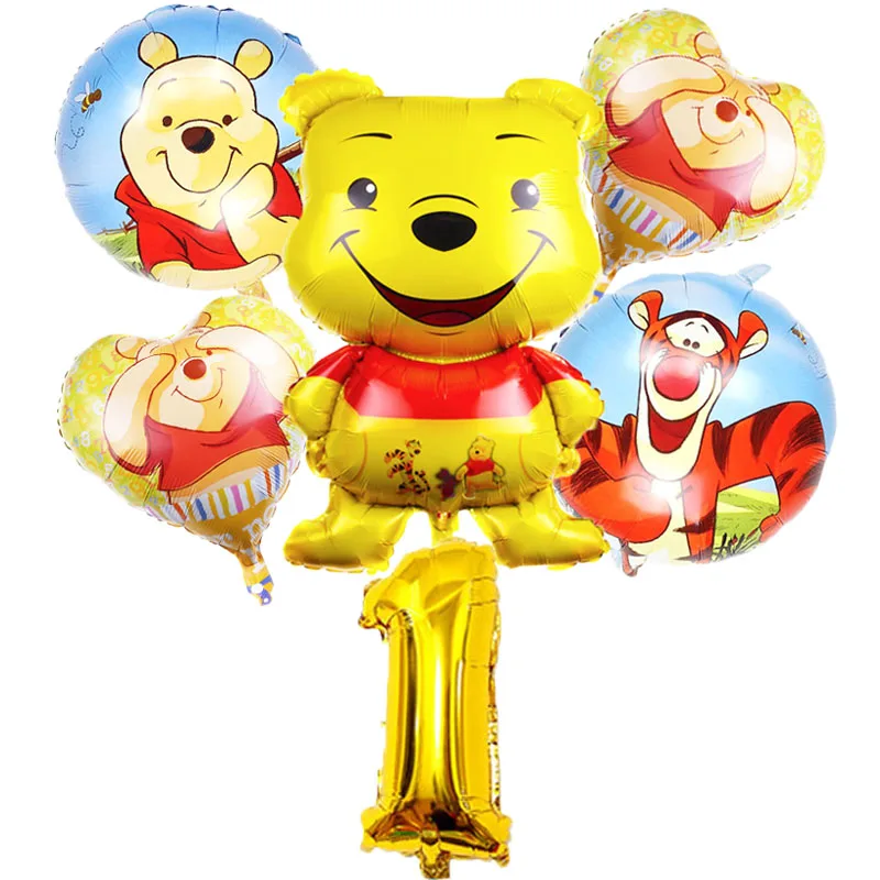 6 шт./компл. Disney с Винни пухом для м/ф Пуха и мультяшную тему шары Детские День