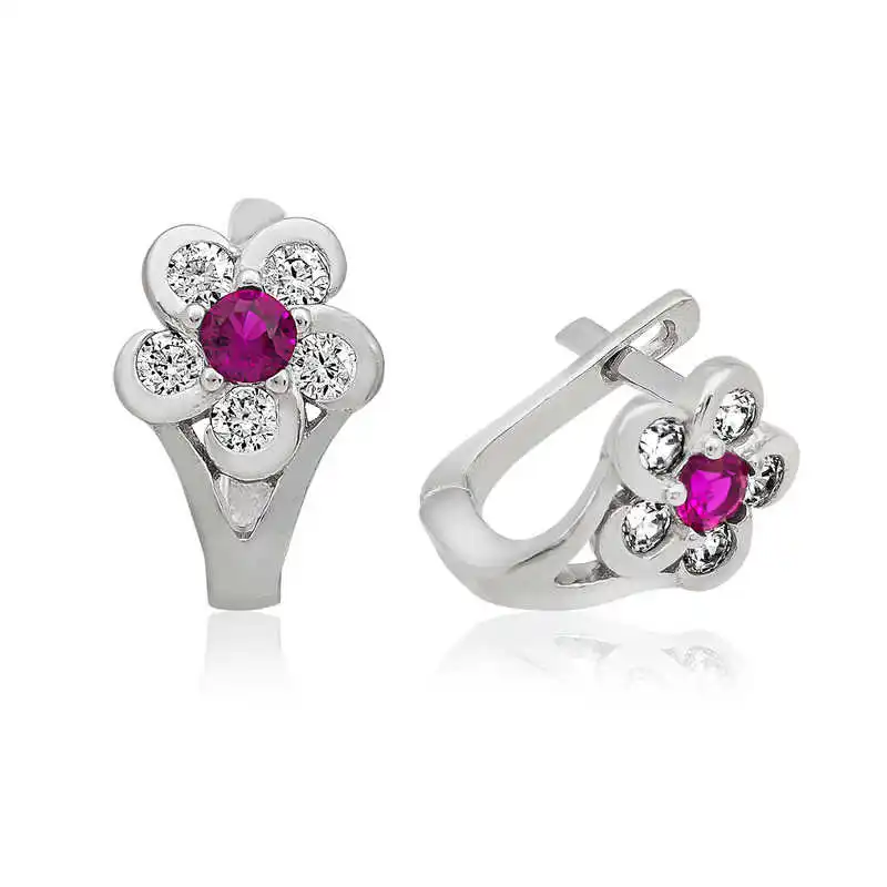 

Серебряный розовый цветок Silverlina, детская бирка