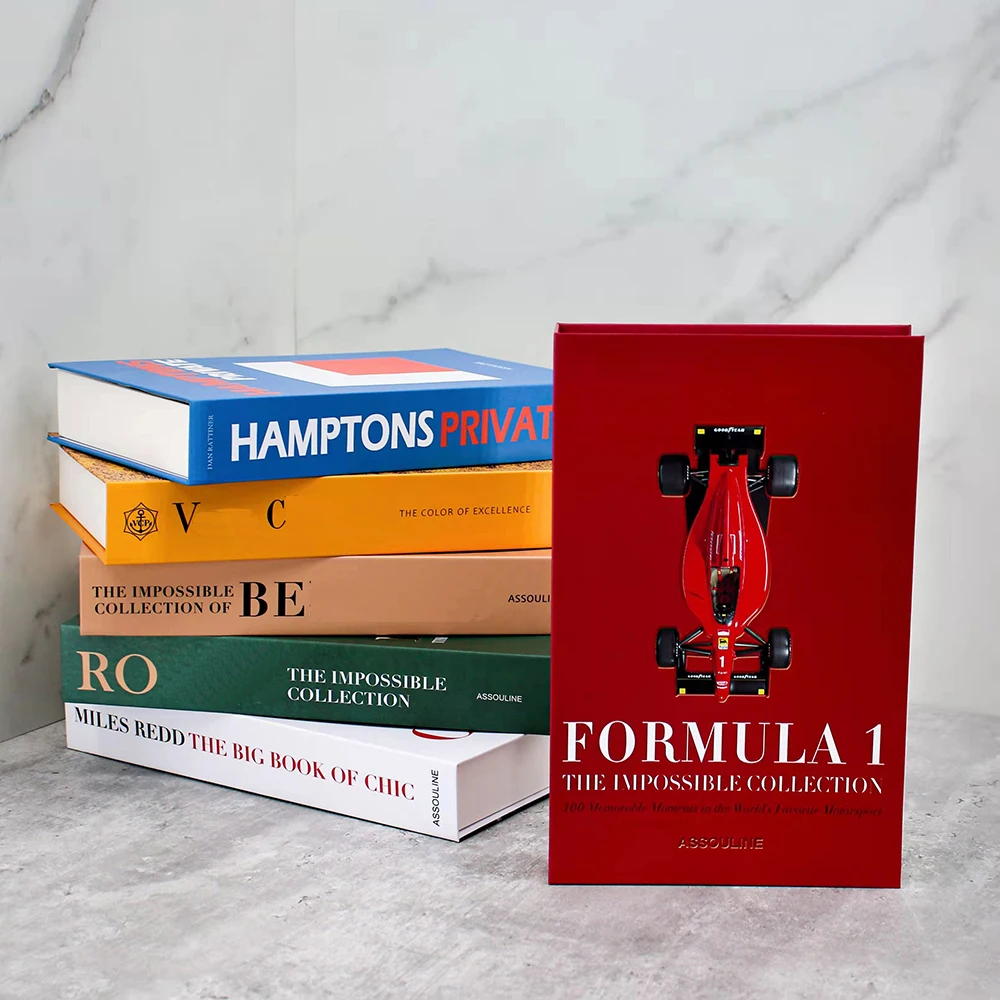 

Minimalist Customize Can Open Fake Books Storage Box for Decoration Coffee Table Books Model Room Hotle Villa Luxury Ornaments
