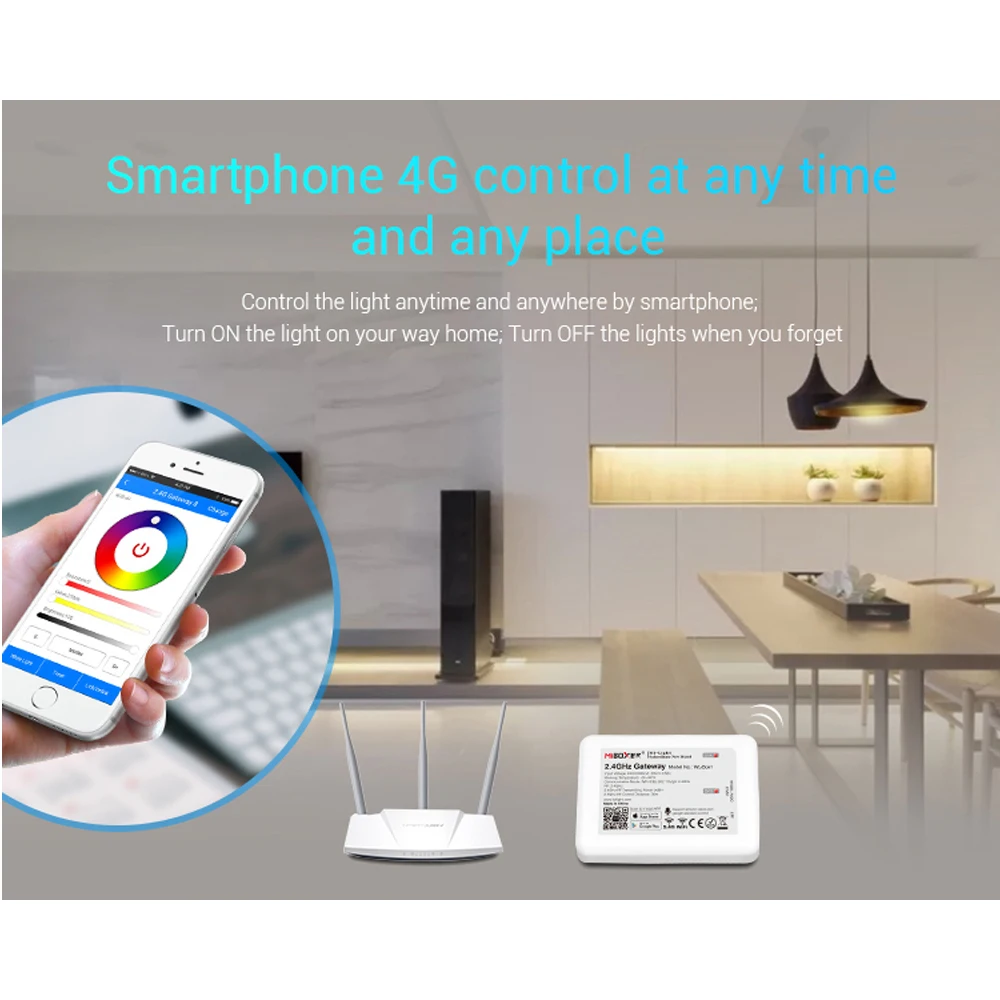 Milight Wifi WL-Box1 5 в iOS Android Amazon Alexa голосовой пульт дистанционного управления Совместимость Milight светодиодные лампы IOS Android APP контроллер