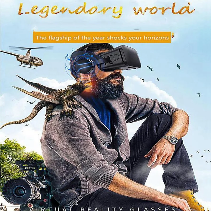 Умные очки виртуальной реальности 3D Vr J20 наушники 20-20000Hz-400 шлем 128Db 90-120 для 32