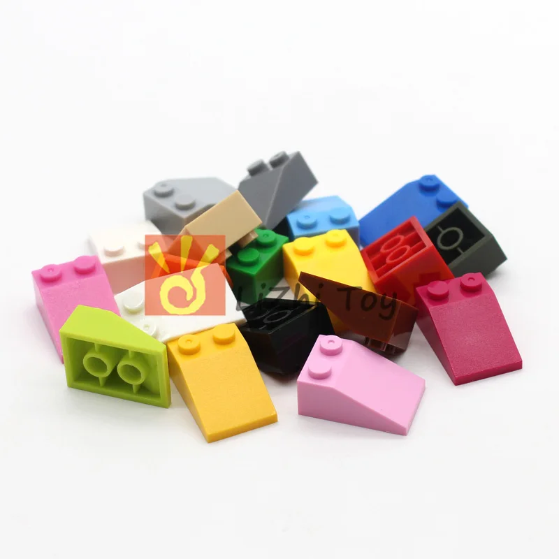 MOC склон Кирпич 2*3 3298 DIY просвечивающие блочные кирпичи совместимые с сборными