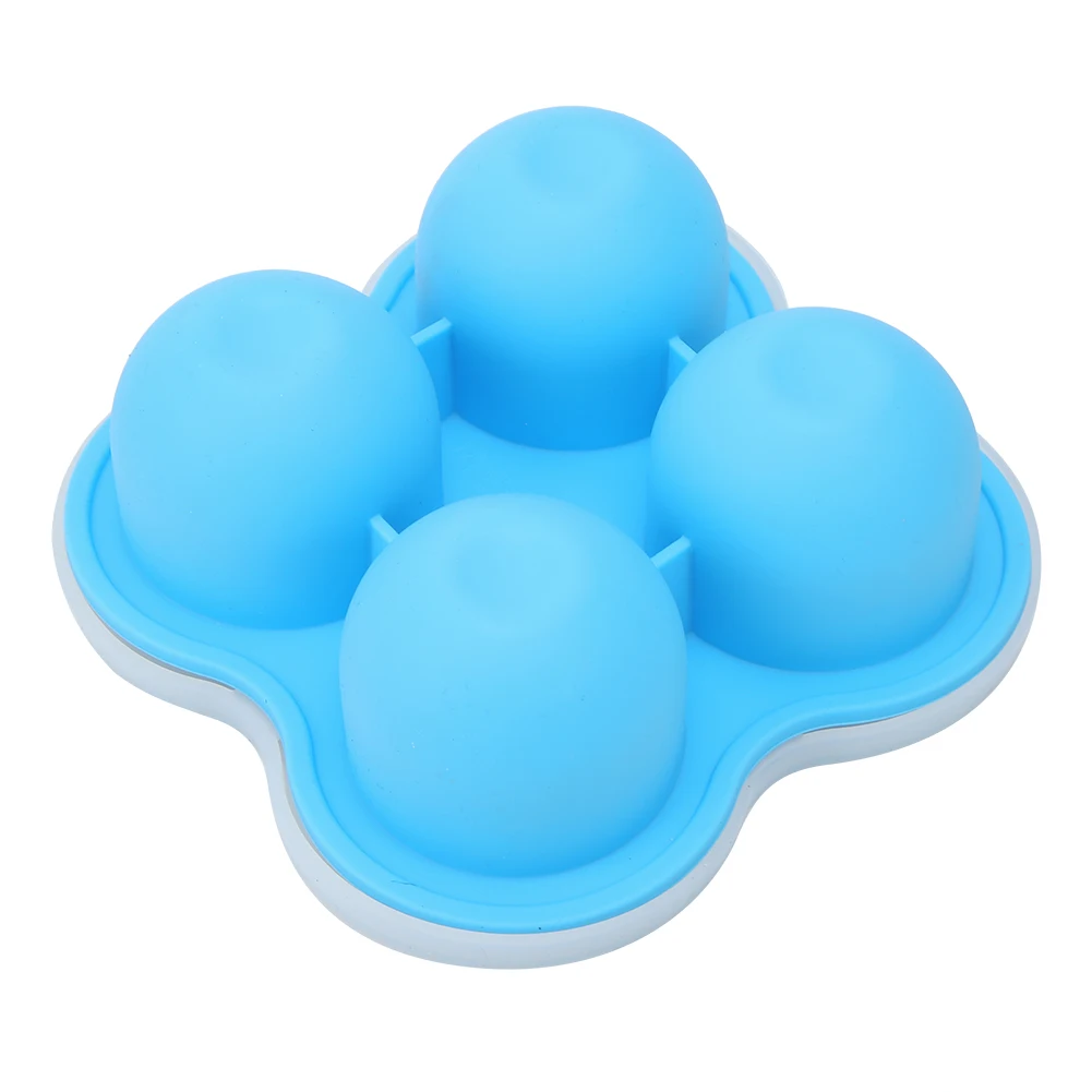 Kitchen Baking Accessories 4 Holes Food Grade Silicone Egg Steamer Steaming Tray Cooking Tool for Use Blue kitchen | Дом и сад