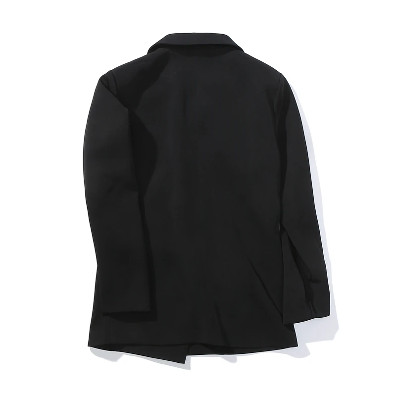 Корейские 2019 женские блейзеры выше размера d черный пиджак и куртки для женщин