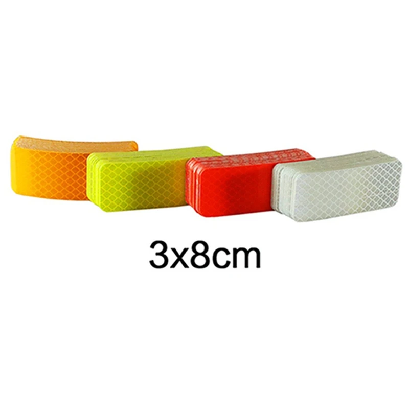 

2021 New 1PC Car And Motorcycle Block Scratches Insurance Strip Safety Warning Reflective Stickers 8*3cm 4 Styles