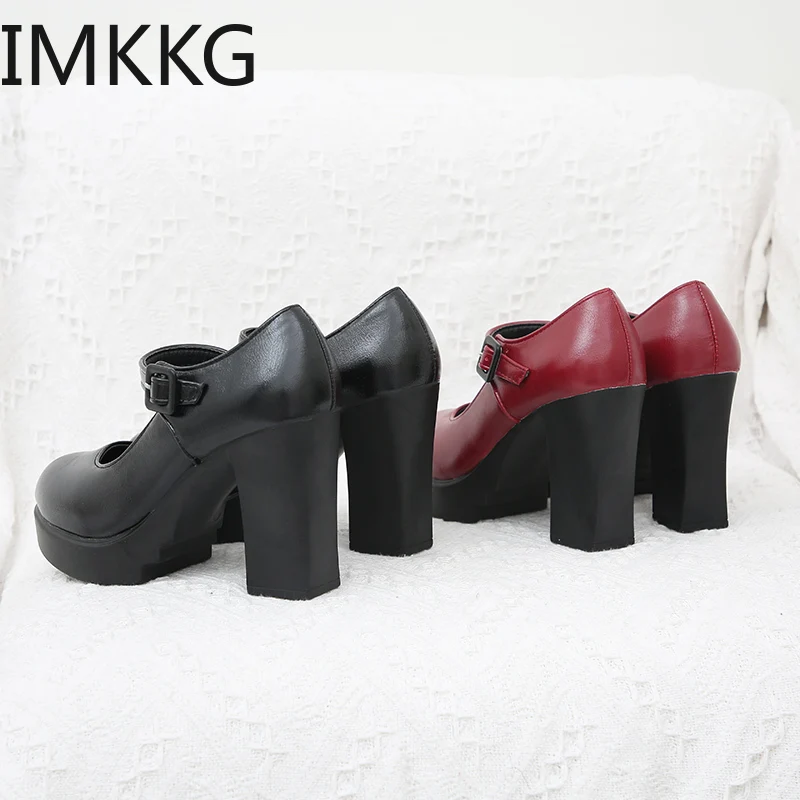 Женские туфли в стиле Мэри Джейн женские лодочки из pu искусственной кожи винно