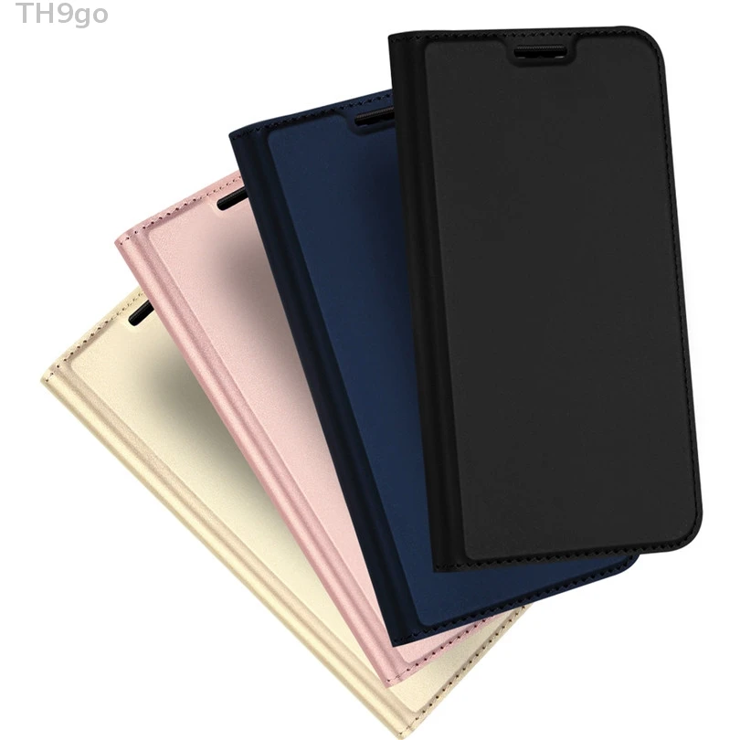Кожаный флип-кошелек Магнитный чехол для Huawei Y9 Y7 Y6 2019 водонепроницаемые чехлы