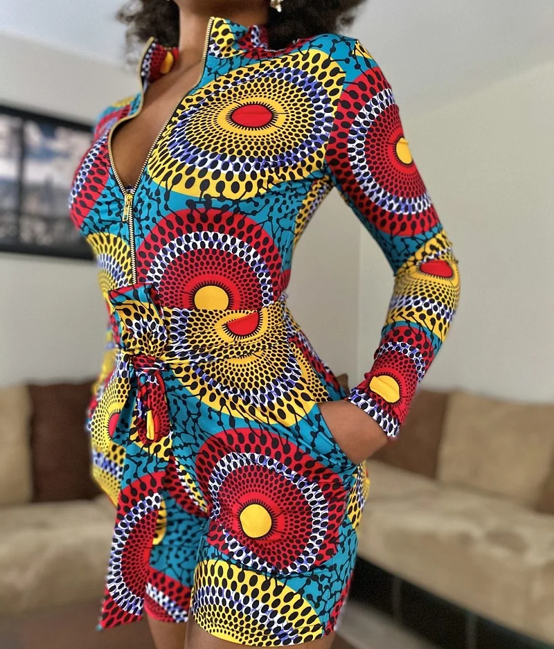 Женская африканская одежда Дашики РЕТРО ПРИНТ Анкары уличная винтажные платья