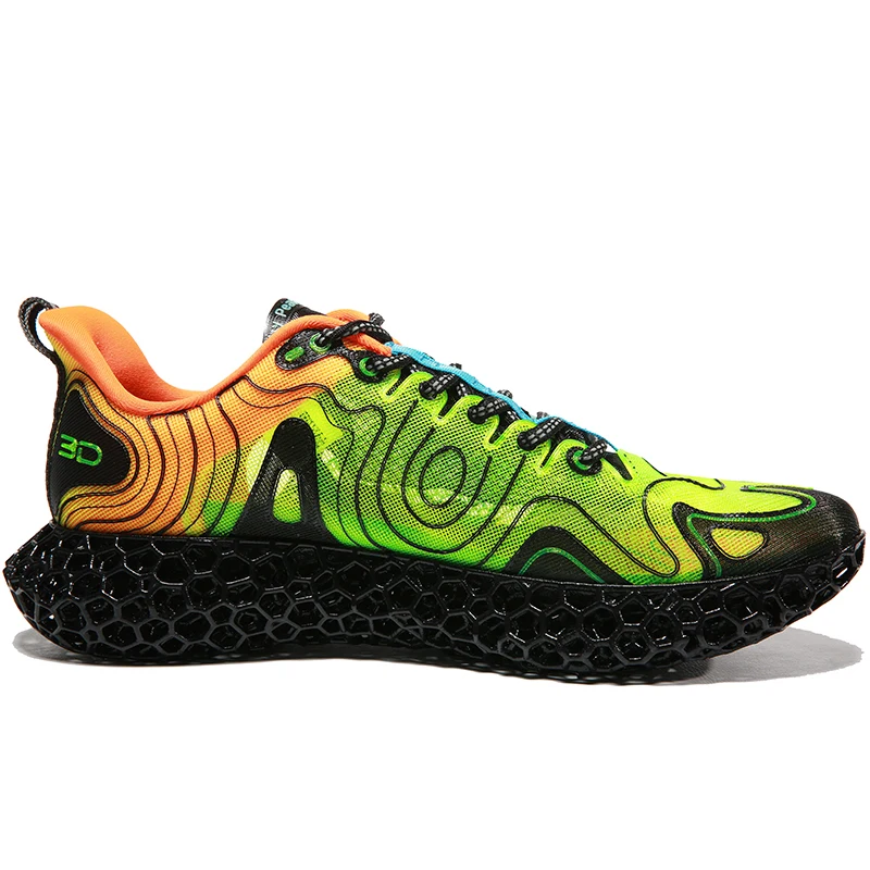Мужская обувь с 3D принтом Модная повседневная Смешанные цвета Трендовая