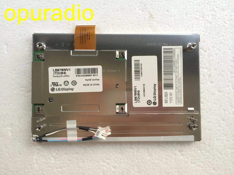 Совершенно новый 7-дюймовый ЖК-дисплей Φ LB070WV1(TD)(04) Sceen для Citroen C5 2010 2.0HDI Navi Drive 3D