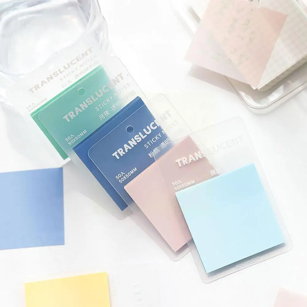 

Transparent Memo Pads Waterproof Pet Sticky Note Message School Supplies Daily Check List Memo Office Do Paper It To Statio U4x1