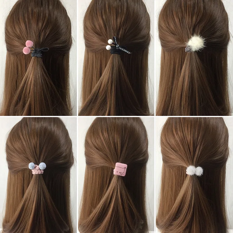 12 шт./компл. резинки для волос Милые простые эластичные аксессуары волос| |