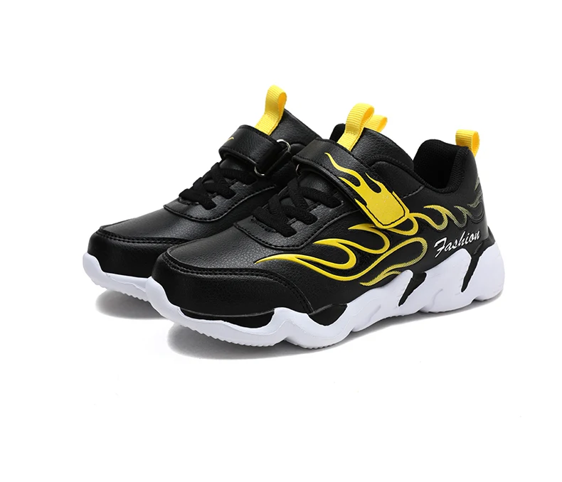 Leather Boys Sneakers For Children Shoes Kids Sneakers Girls Casual Shoes Anti-slippery Running Sport Hook&Loop sapato infantil