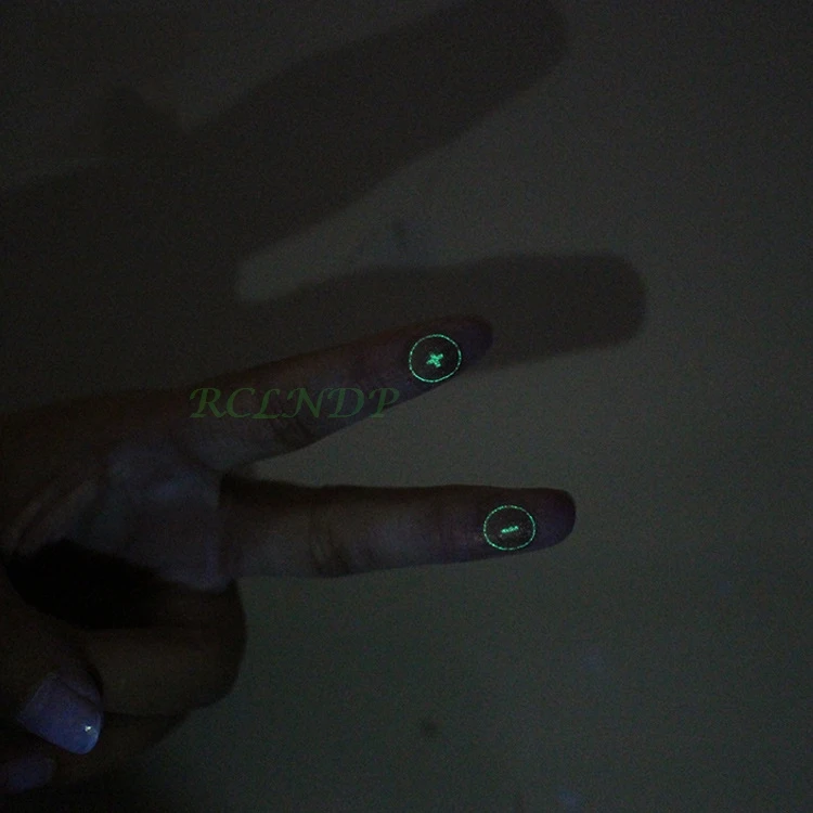 Водостойкая Временная тату наклейка светящаяся подсветка наклейки флэш