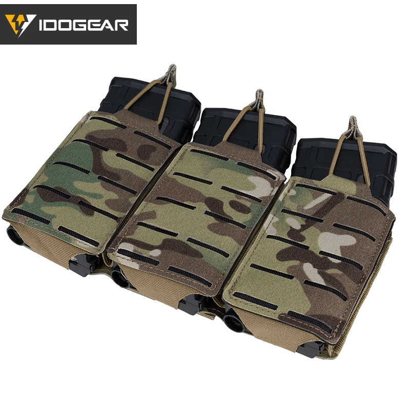 IDOGEAR тактическая сумка LSR 556 Mag тройная переноска MOLLE лазерная резка военный