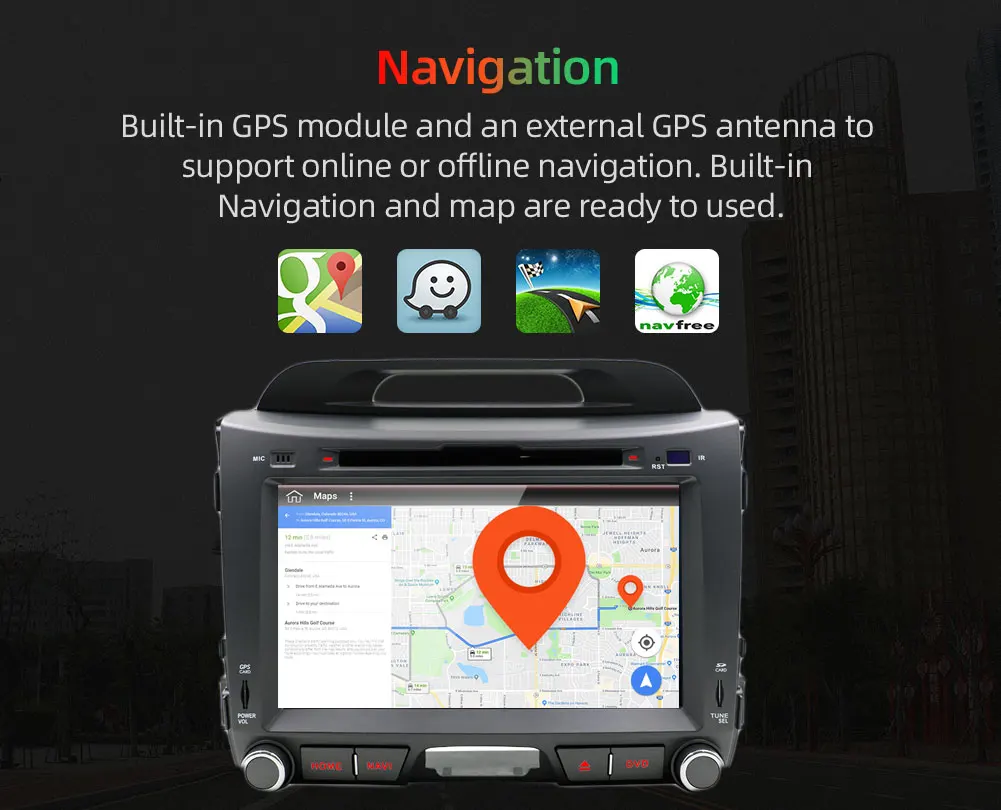 4G+ 64G 2 din для kia sportage 2011 2012 2013 Автомагнитола стерео аудио Главный блок на Android 9,0 Wifi AUX SWC TDA7851