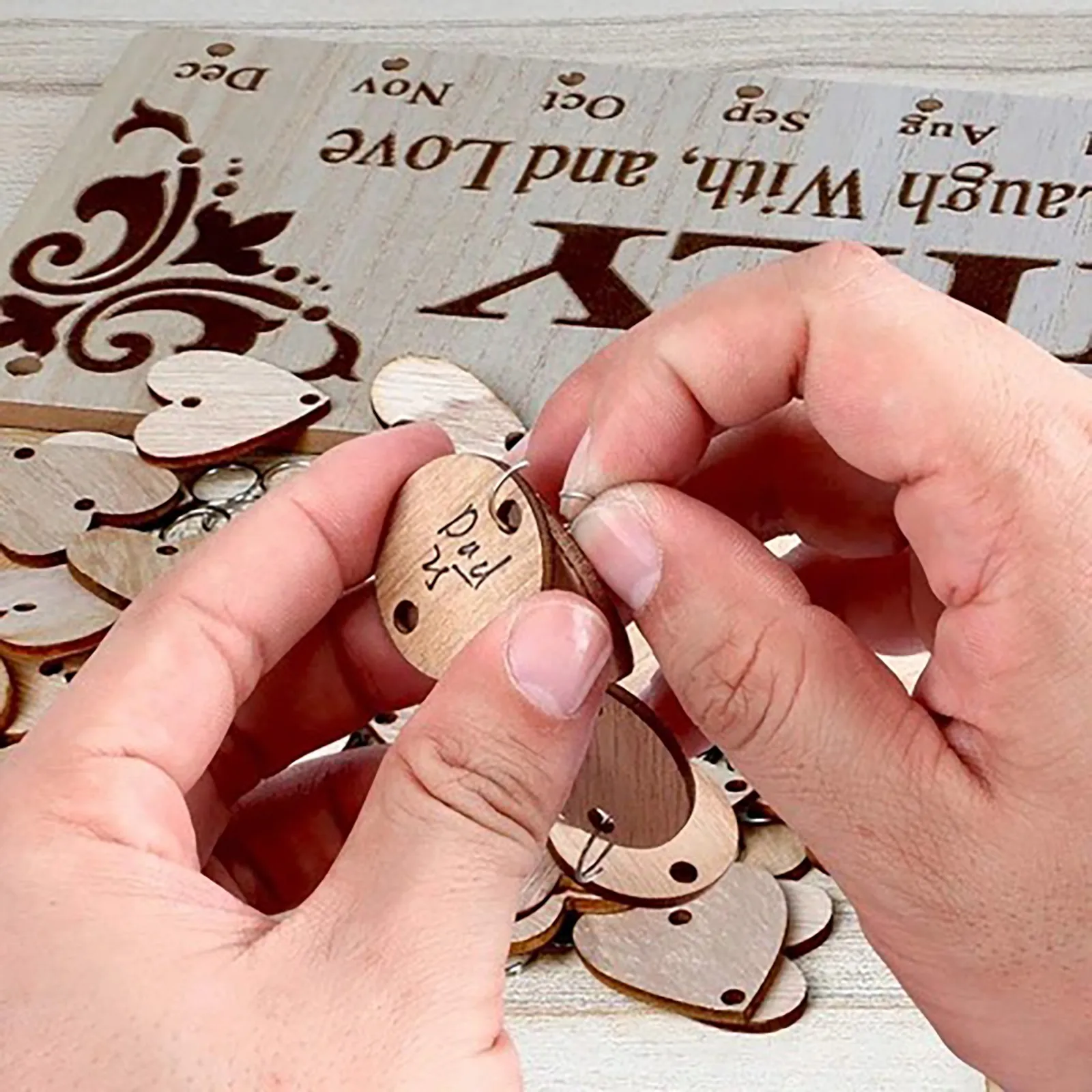 

Family Plaque Interesting Calendar,All Special Family Data Are on the Plaque Souvenir Home Wall Decoration Wooden Craft Birthday