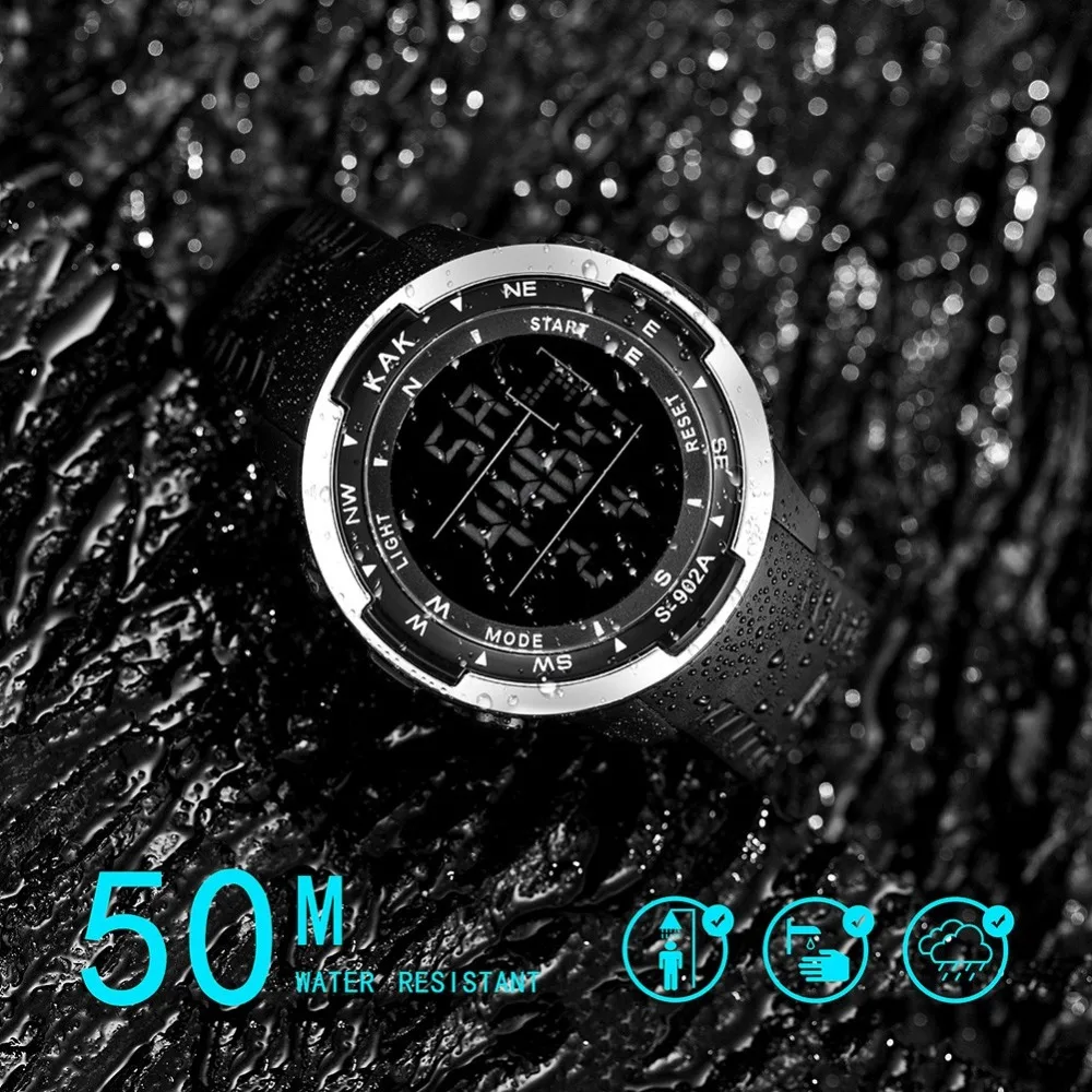 montre homme Men's Sport Watches Water Resistant Fashion Male Digital Wristwatch Outdoor Military Watch zegarek meski Clock A30