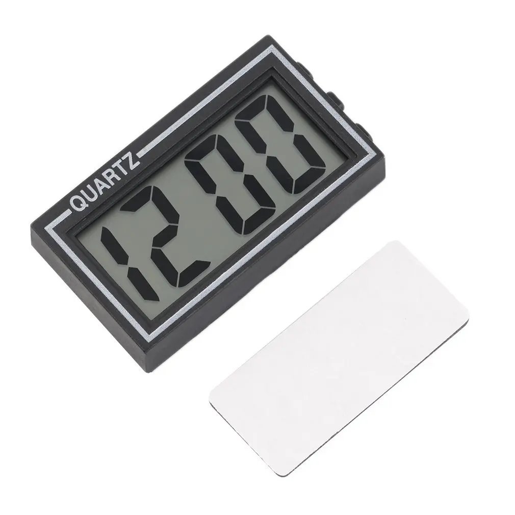 

Black Plastic Small Size Digital LCD Table Car Dashboard Desk Date Time Calendar Small Clock With Calendar Function TS-CD92