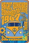 Винтажный металлический жестяной ретро знак-лето любви 1967-персонализированное настенное украшение для музыкальной комнаты 8x12 дюймов