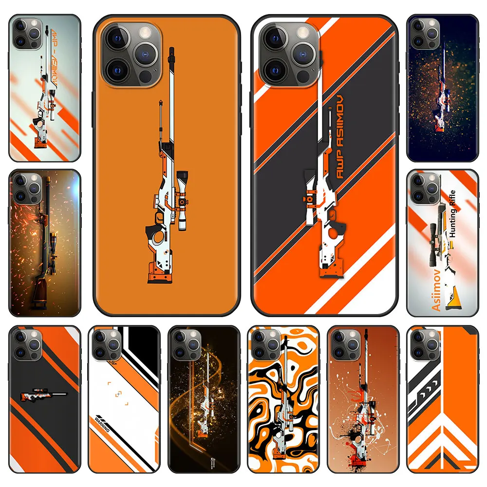 Awp-Asiimov Phone Case for Apple iPhone 11 12 13 Pro Max 7 8 Plus 6 6S+ X XS XR SE 2020 Silicone Back Cover Coque Shell Capa Bag