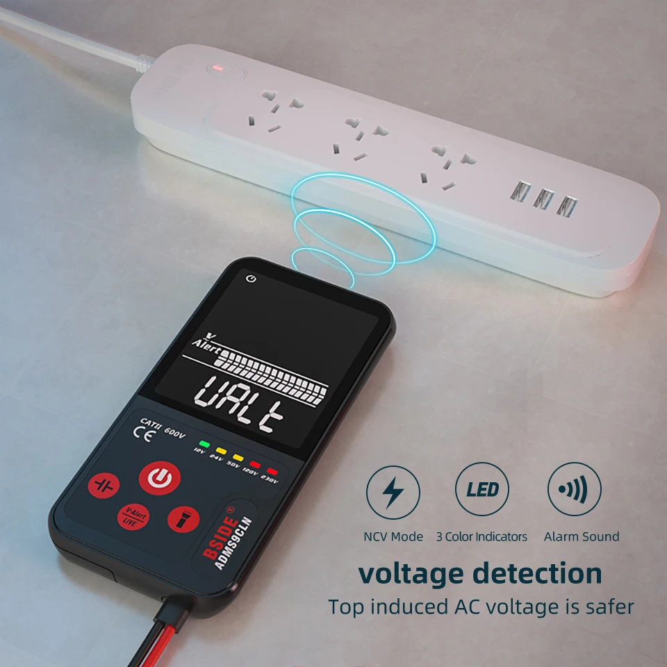 Новинка Цифровой мультиметр ADMS7 большой ЖК 3-линейный дисплей вольтметр