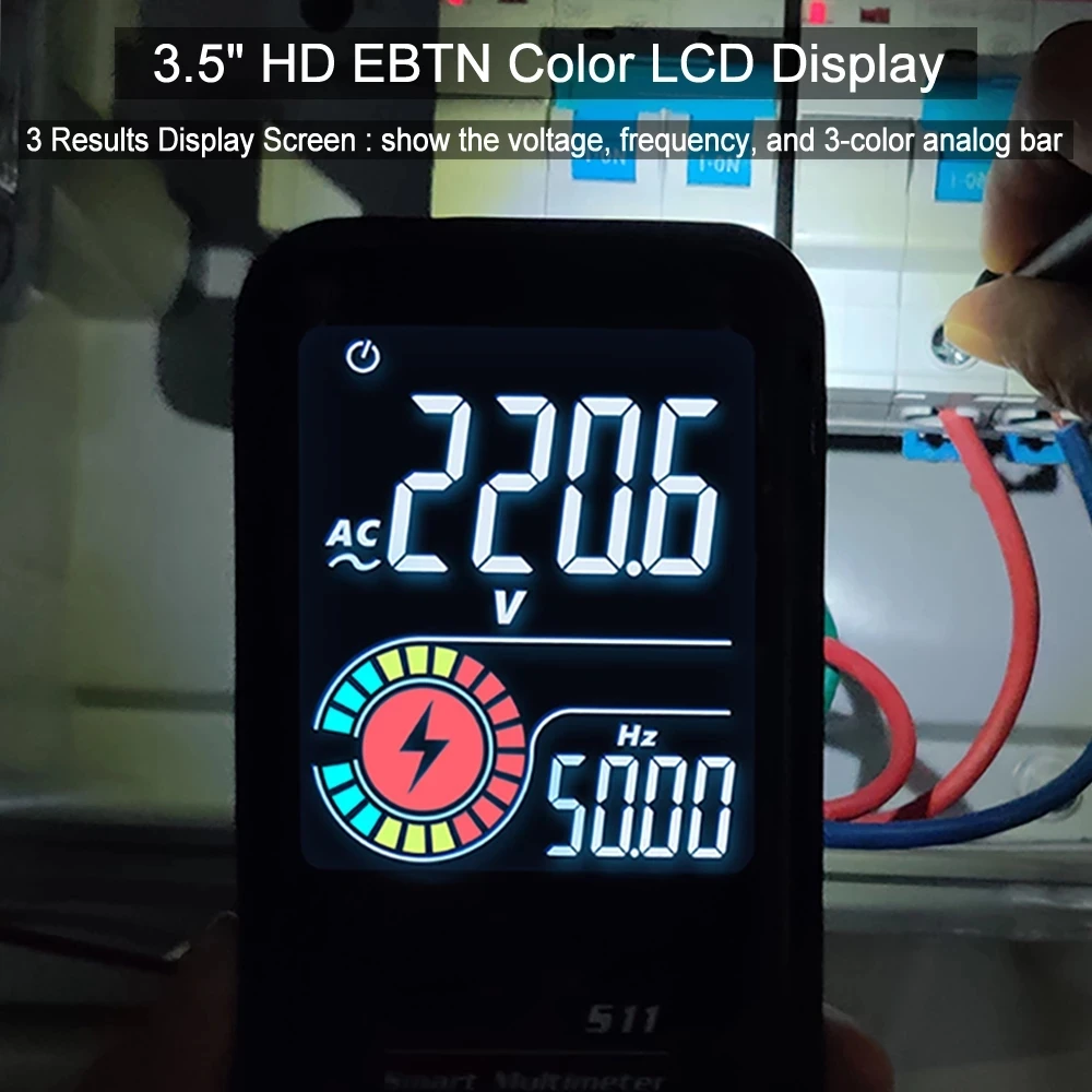 BSIDE Цифровой мультиметр 9999 T-RMS 3 5 &quotLCD цветной дисплей DC AC напряжение Емкость Ом