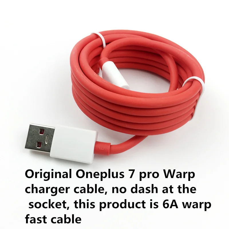 Оригинальный кабель для зарядного устройства Oneplus 7T Pro Warp 6A snel opladen синхронизации