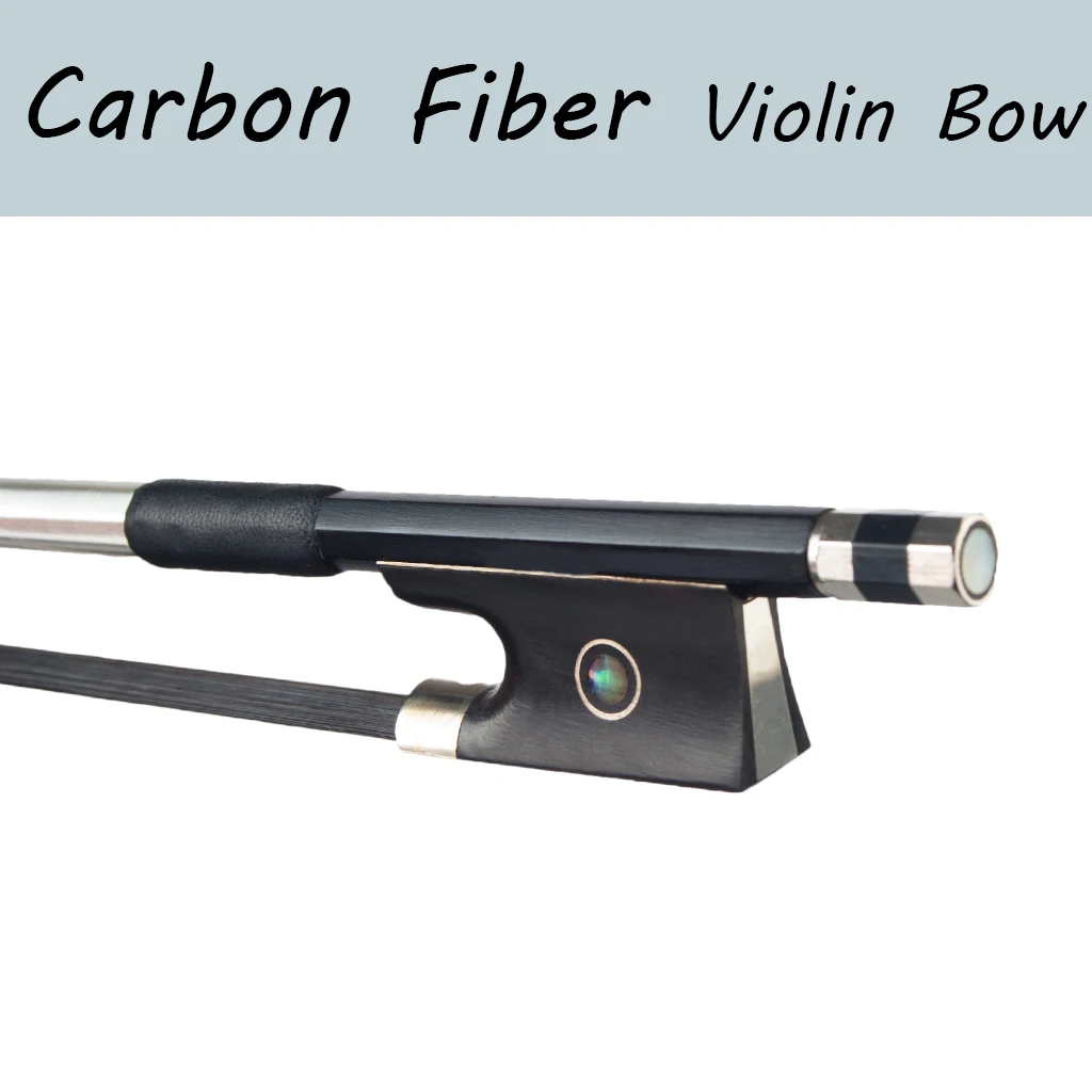 4/4 лук для скрипки из углеродного волокна круглый эбеновая лягушка инкрустация