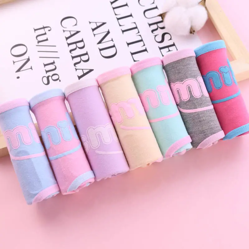 Однотонные женские трусы со смайликами и буквами высокое качество хлопковые