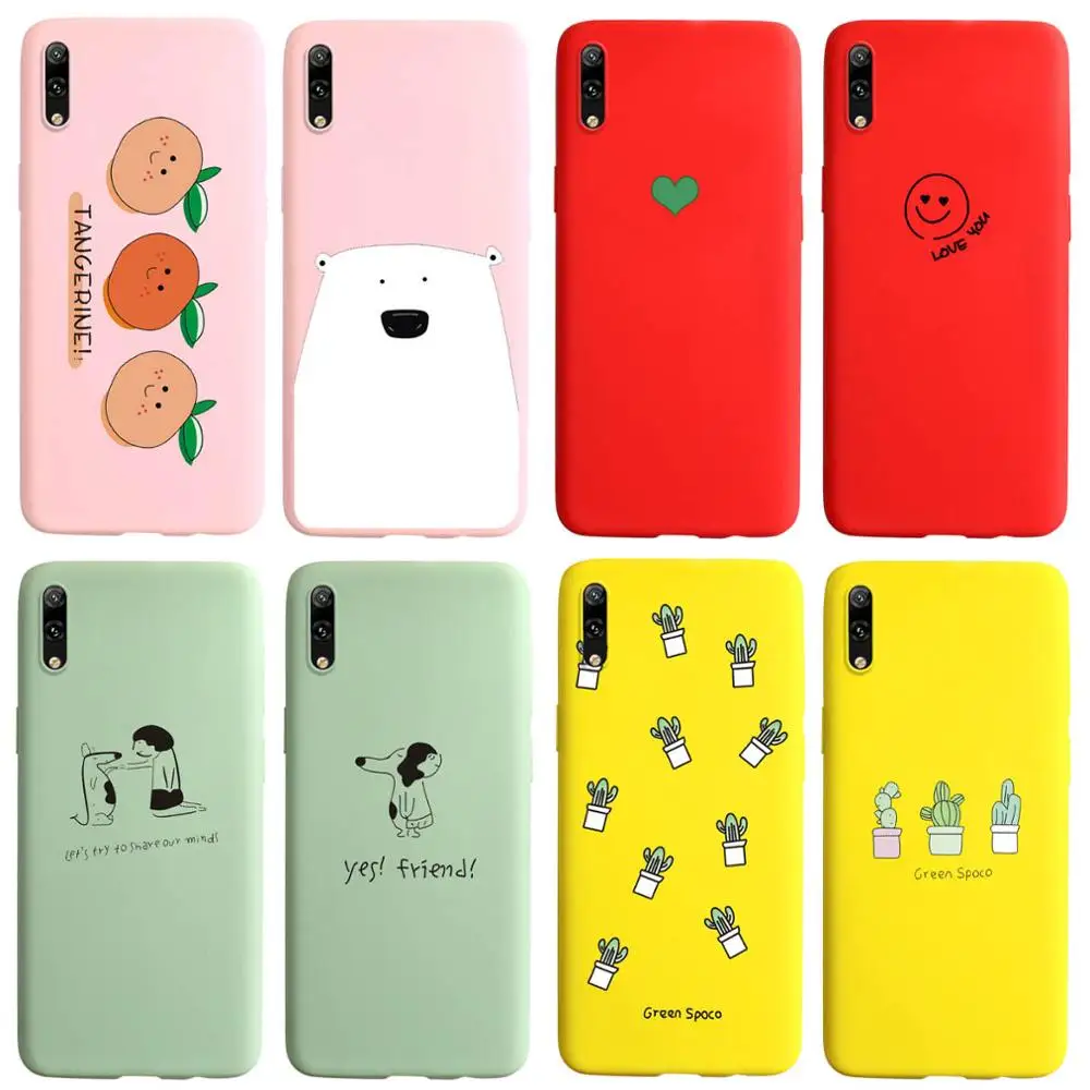 Чехол ярких цветов для Huawei Y7 Pro 2019 силиконовый чехол чехлы Enjoy 9 Enjoy9 чехол-бампер |