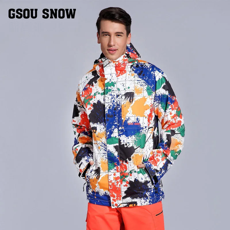 Новый Gsou снег двойной сноуборд Мужская одежда в Корейском стиле толстый теплый