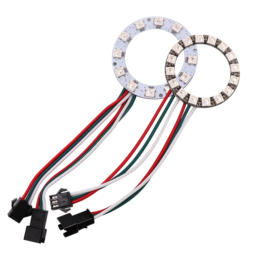 Пиксельное кольцо Адресуемых Светодиодный модули DC5V WS2812B SK6812 RGB Полноцветный круглый СВЕТОДИОДНЫЙ круг 1 шт. 16/35/45 светодиодный s