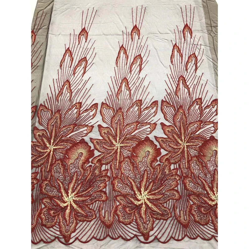 

Lace Fabric For Dresses 2020 High Quality Flowers Embroidered Exquisite Mesh Tulle Laces Temparement For Big Occasion Dress