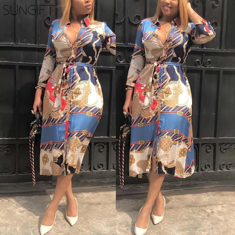 SUNGIFT Дашики африканские платья для женщин ариканский принт шелковистая атласная