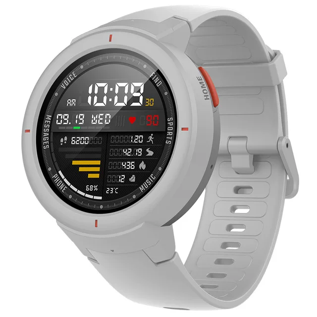 Xiao mi Amazfit Verge английская версия Смарт-часы Huami mi 1,3 дюймов AMOLED экран Улучшенный HR сенсор gps IP68 водонепроницаемый - Цвет: Light Gray