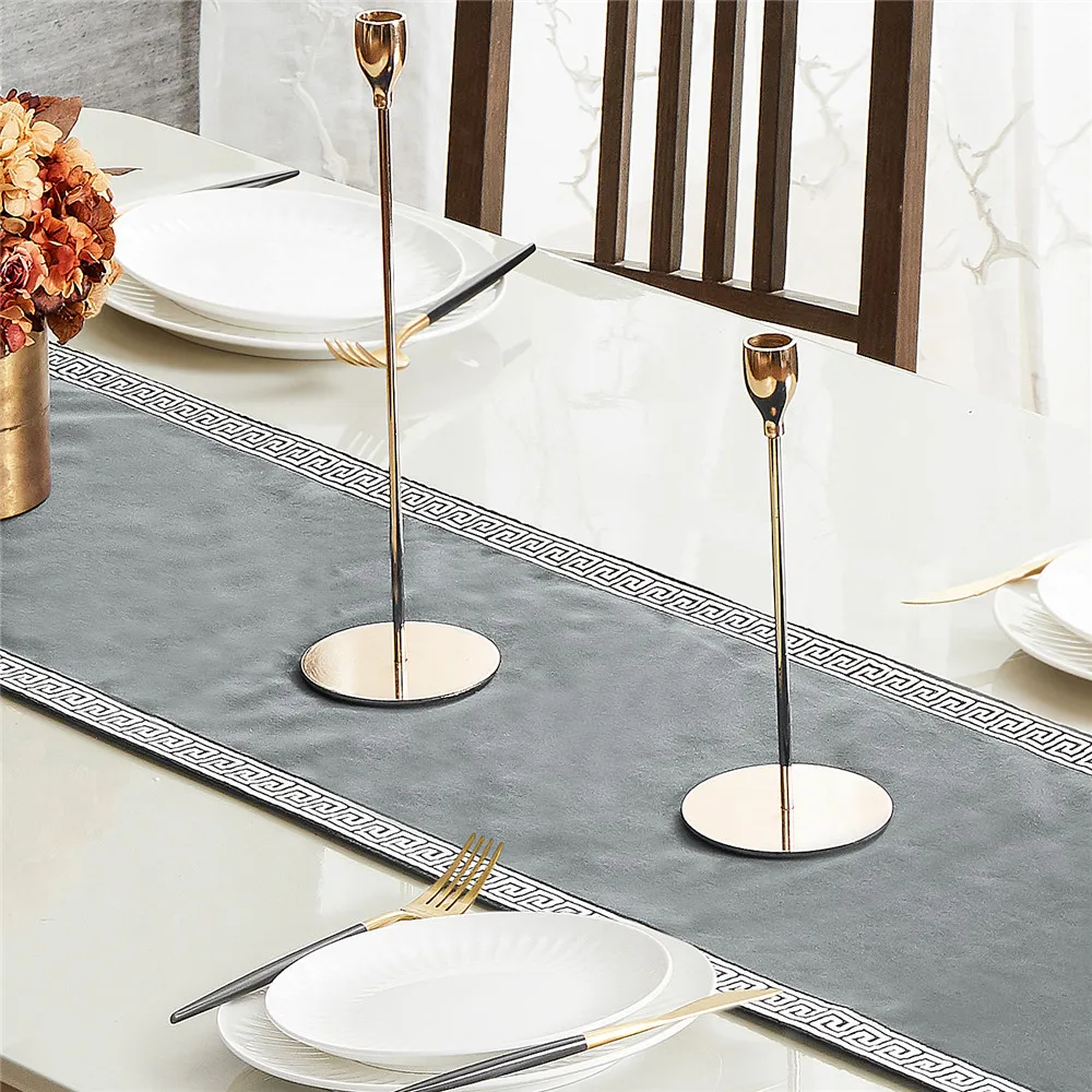 Настольные бегуны Topfinel мягкие бархатные Геометрические Роскошные скатерти для