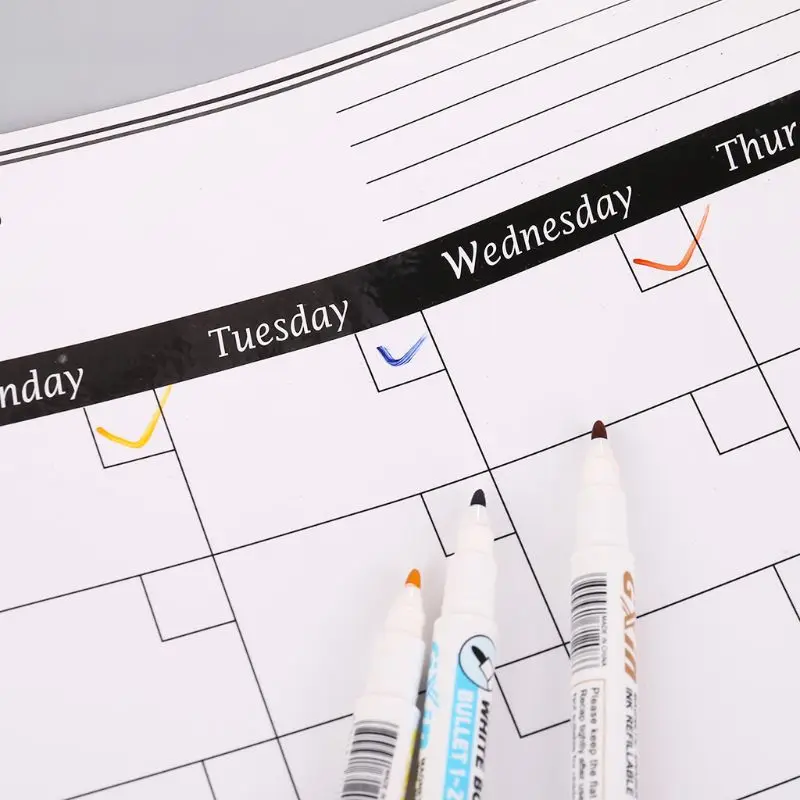 1 Набор A3 ежемесячный планировщик магнитная белая доска магниты на холодильник