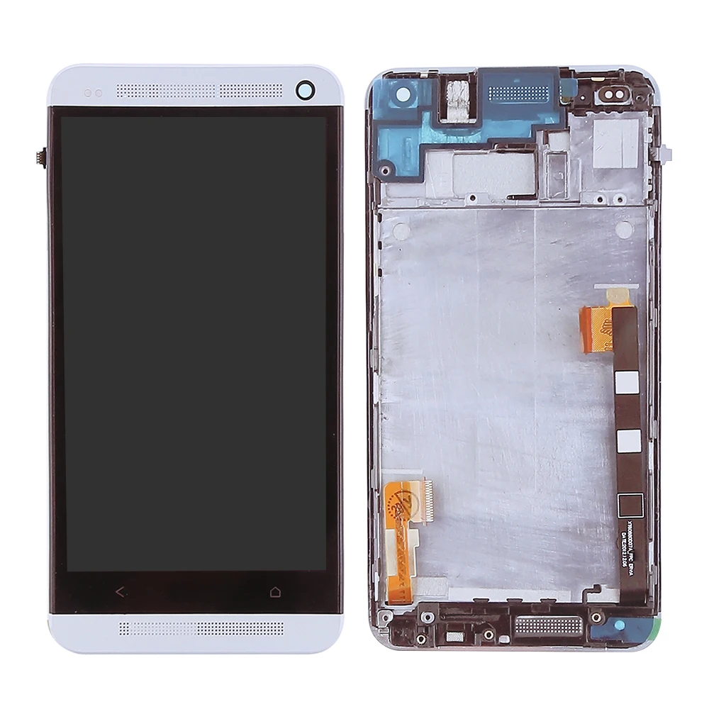4,7 '' дисплей для htc ONE M7 lcd сенсорный экран с рамкой для htc One M7 lcd дисплей 801e черный красный золотой синий серебристый
