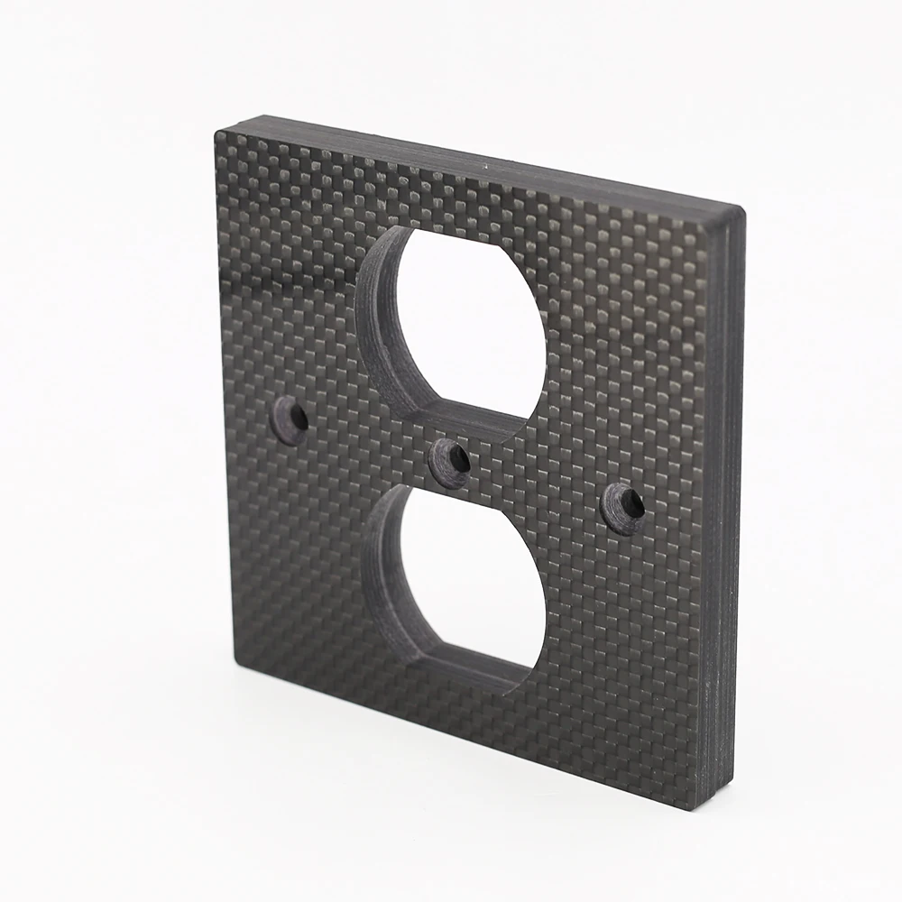 Одна крышка для розеток 86*86 из углеродного волокна настенная панель дуплексная