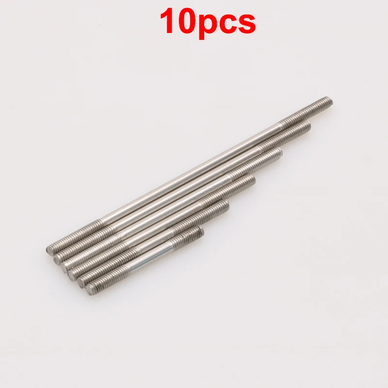 10pcs M3 M4 Threaded Tie Push Rod Stainless Steel Screw Servo Linkage Connect Fastener Bars Link Pushrod CW CCW for RC Car Boat