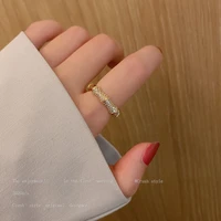 simple cold wind bamboo open ring fashion temperament ring personalized index finger ring girls and womens jewelry