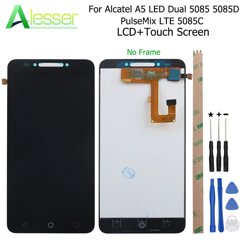 Alesser для Alcatel A5 светодиодный двойной 5085 5085D ЖК-дисплей и сенсорный экран 5 2
