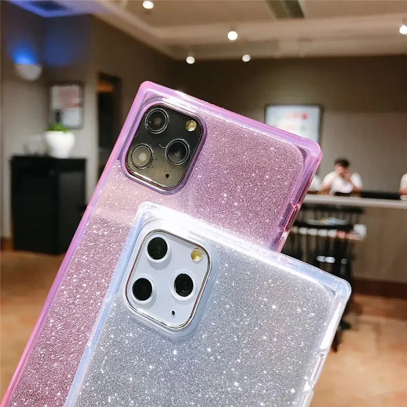 Lovebay квадратный Блестящий блестящий чехол для телефона iPhone 11 Pro X XR XS Max 6 6S 7 8 Plus