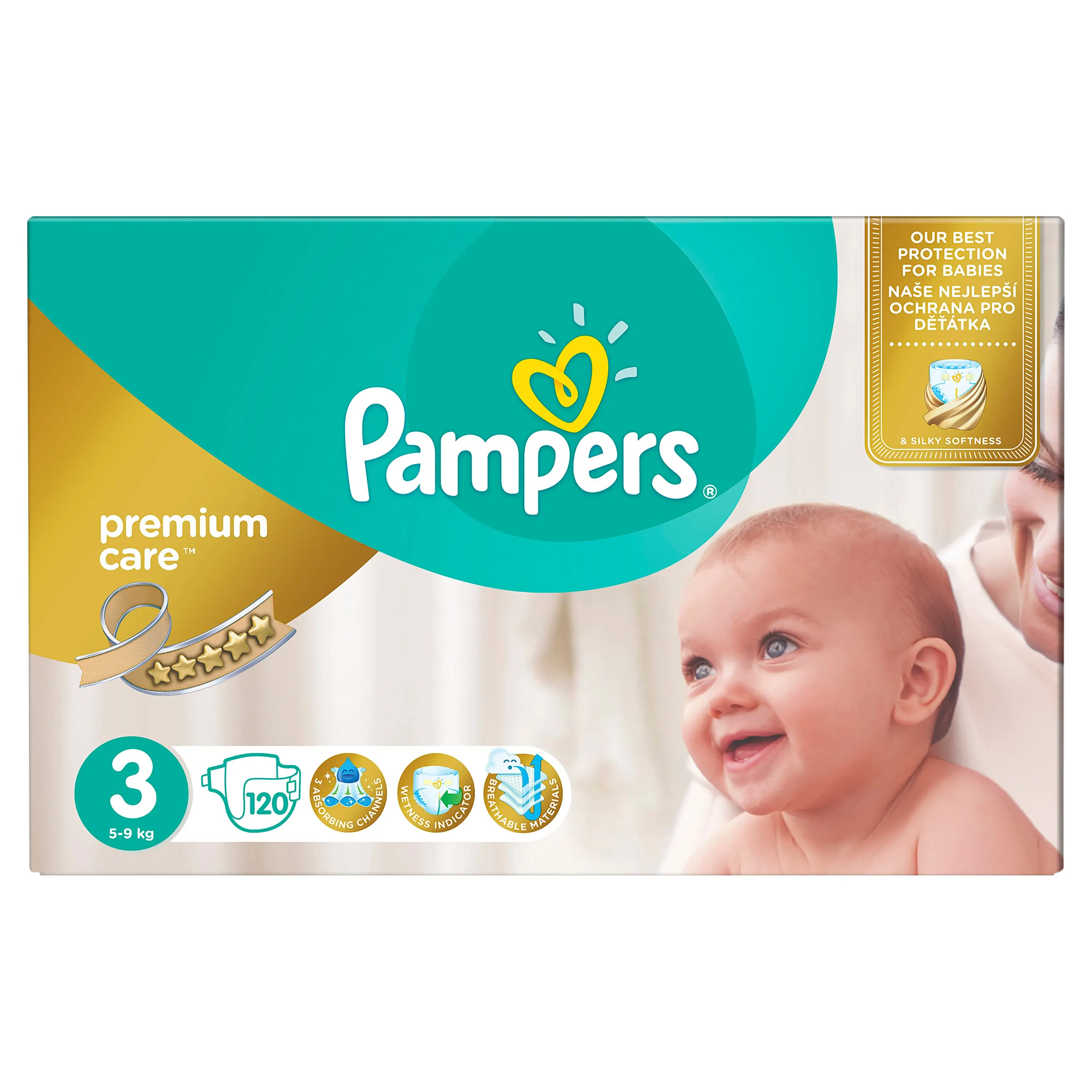 Подгузники Premium Care Midi (5-9 кг) Мега Упаковка 120 | Мать и ребенок