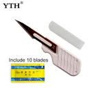 Нож-скальпель YTH 11 #23 #, ручной инструмент для гравировки, резак для резки бумаги, резьба по дереву, ручка из нержавеющей стали сделай сам