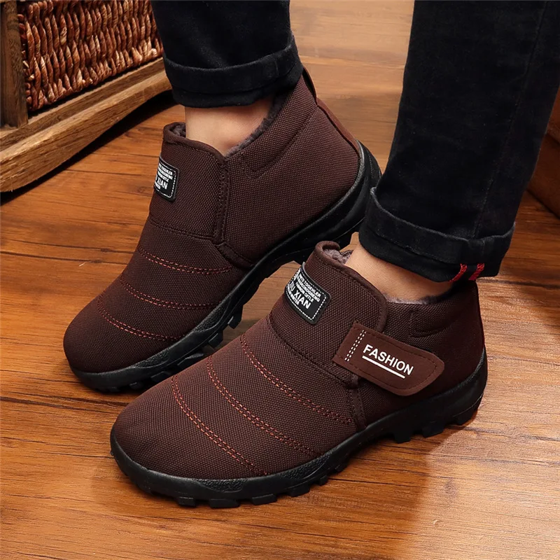 Зимние ботинки для мужчин коллекция 2019 года меховая плюшевая зимняя обувь