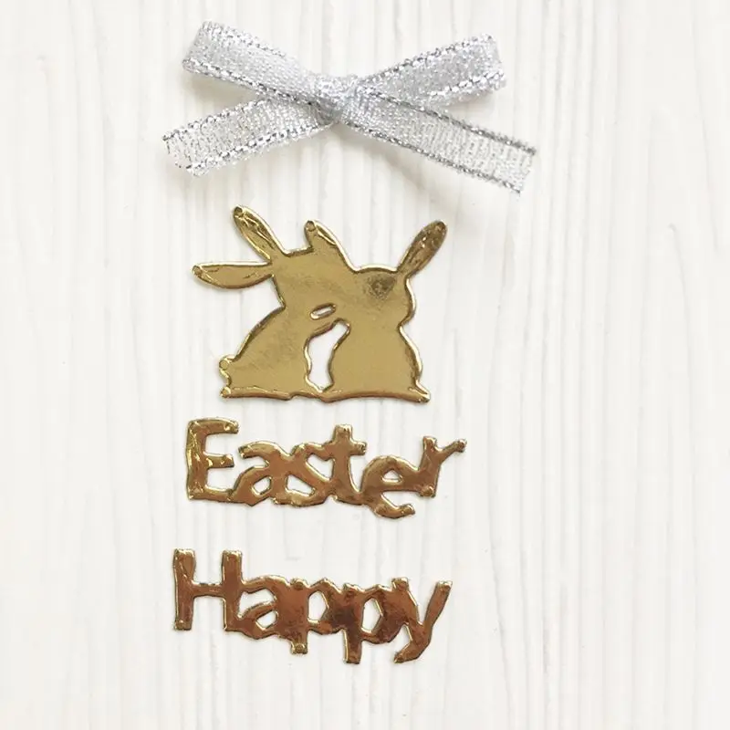 

Happy Easter DIY Cutting Dies Stencil Scrapbooking Embossing Paper Card Decor