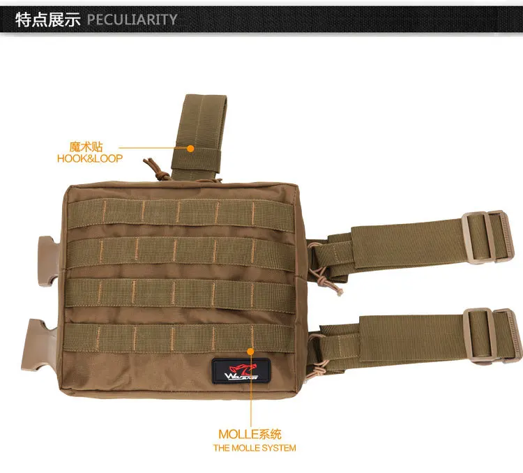 Тактическая Сумка на ногу MOLLE для спорта открытом воздухе водонепроницаемая