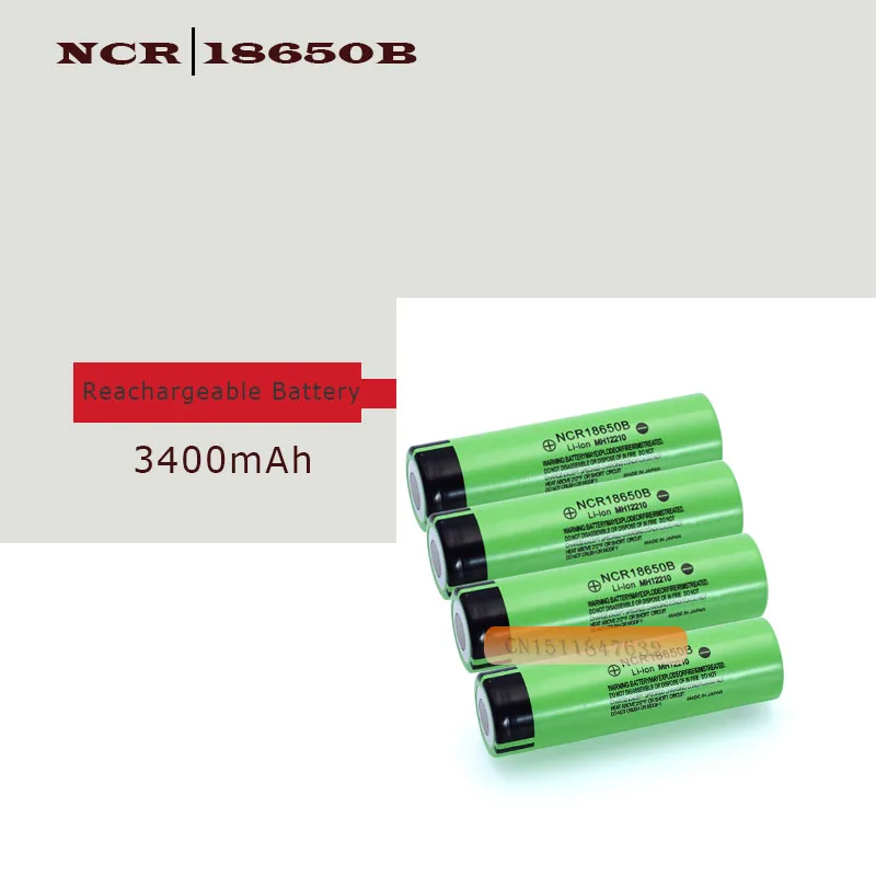 Оригинальный литий ионный аккумулятор Panasonic 100% Ncr18650b 18650 3400 мАч 3 7 в для фонарика